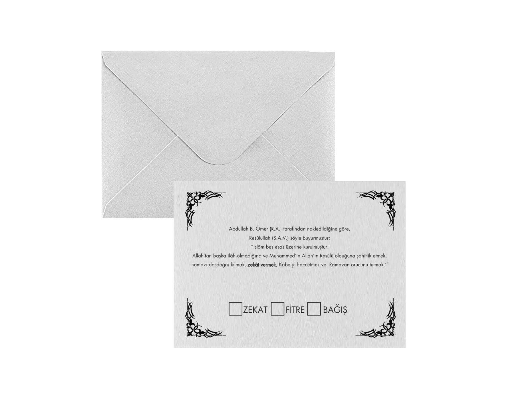 Özel tasarım bağış zarfı