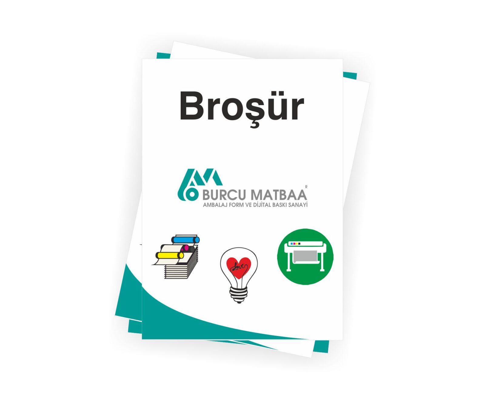 Renkli standart broşür baskısı