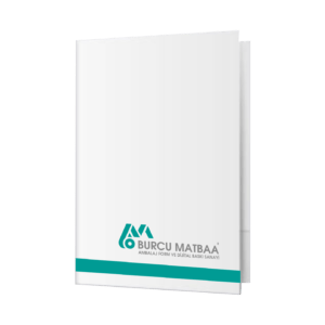 Baskılı ön kapaklı cepli dosya tasarımı