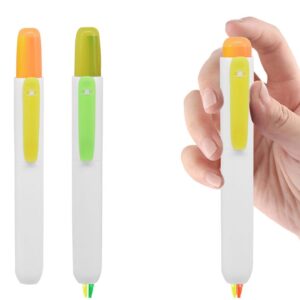 2 Renk Fosforlu Kalem – Neon sarı ve turuncu UV baskılı highlighter