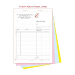 irsaliyeli fatura üstten zımbalı baskı örneği