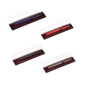 Roller Kalem Seti – Metal gövdeli imza ve roller kalem, şeffaf kutulu hediyelik