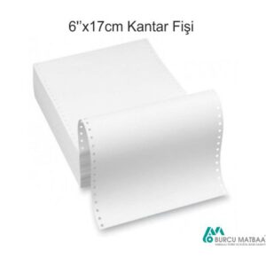 6x17 kantar fişi baskı örneği – tek kopyalı form