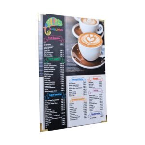 A4 Menü Sıvamalı – Dayanıklı kapaklı menü
