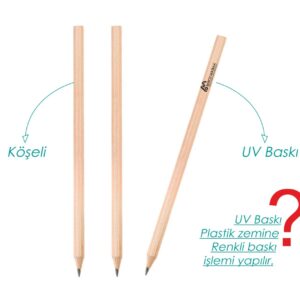 Naturel Kurşun Kalem Baskı – Köşeli ve yuvarlak gövdeli modeller