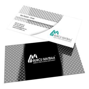 Burcu Matbaa parlak selefonlu kartvizit baskı