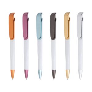 Plastik Tükenmez Kalem – Turkuaz ve mor tokalı