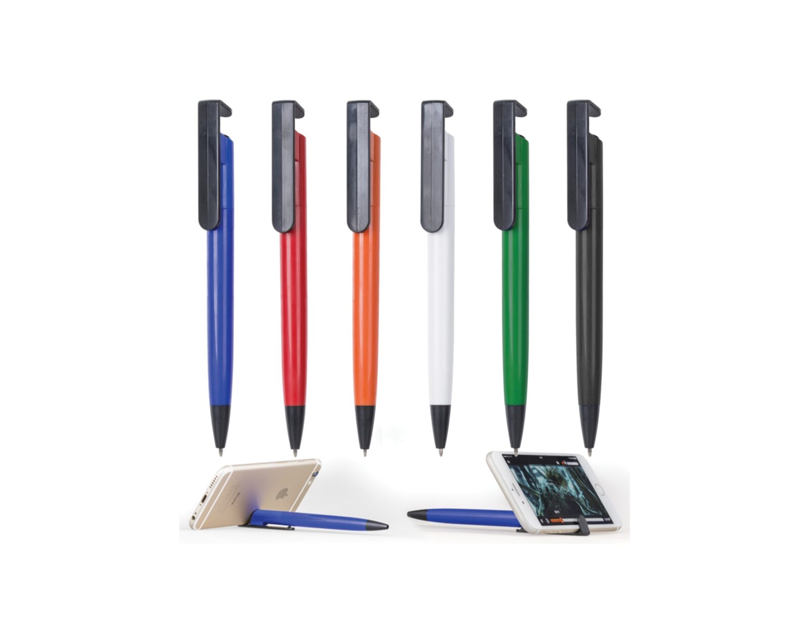 Gemini Tükenmez Kalem – Telefon tutuculu, basmalı ve baskılı plastik kalem