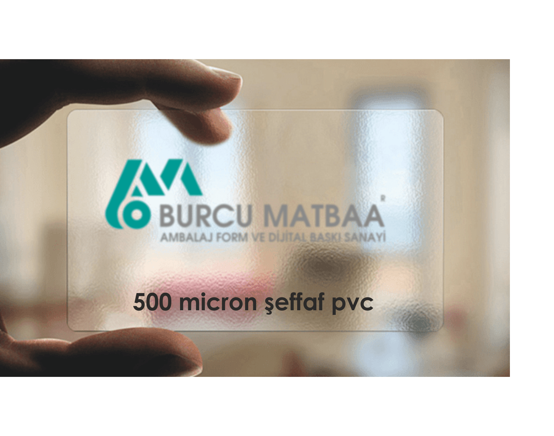 Özel şeffaf pvc kartvizit baskı