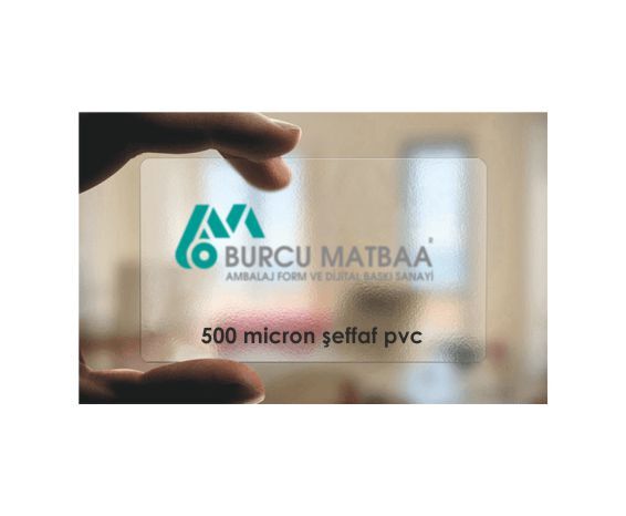 Şeffaf kartvizit baskı örneği – Buzlu PVC malzemeden özel üretim