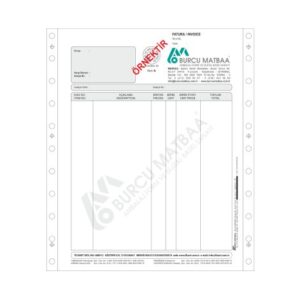 Sürekli form sevk irsaliyesi baskı detay görünümü