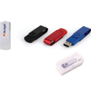 Metalik USB Bellek – 32GB metal gövde, döner kapaklı