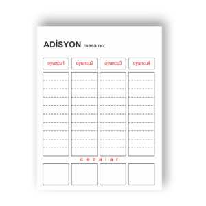 Adisyon Baskı – Restoran ve kafe fişi