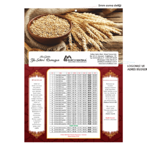 Ramazan imsakiye baskıları